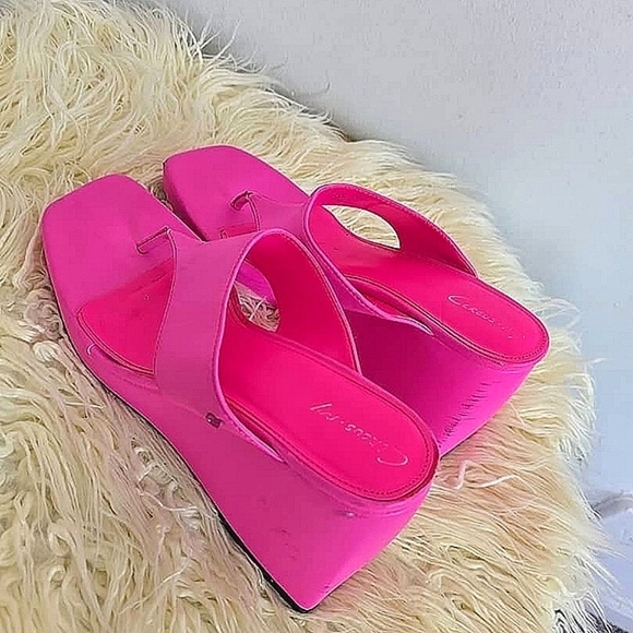 Circus Moira Women's Pink Wedge Sandals Size 8.5 🌴 - Picture 2 of 9
